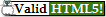 Valid HTML5!